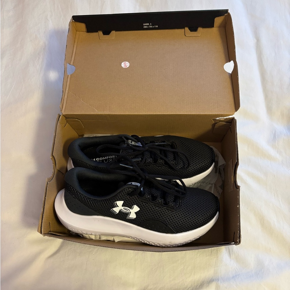 Under Armour Women’s Black and White Sneakers
